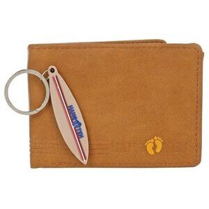 Hang Ten "Have a Good One" Tan Wallet & Keyring